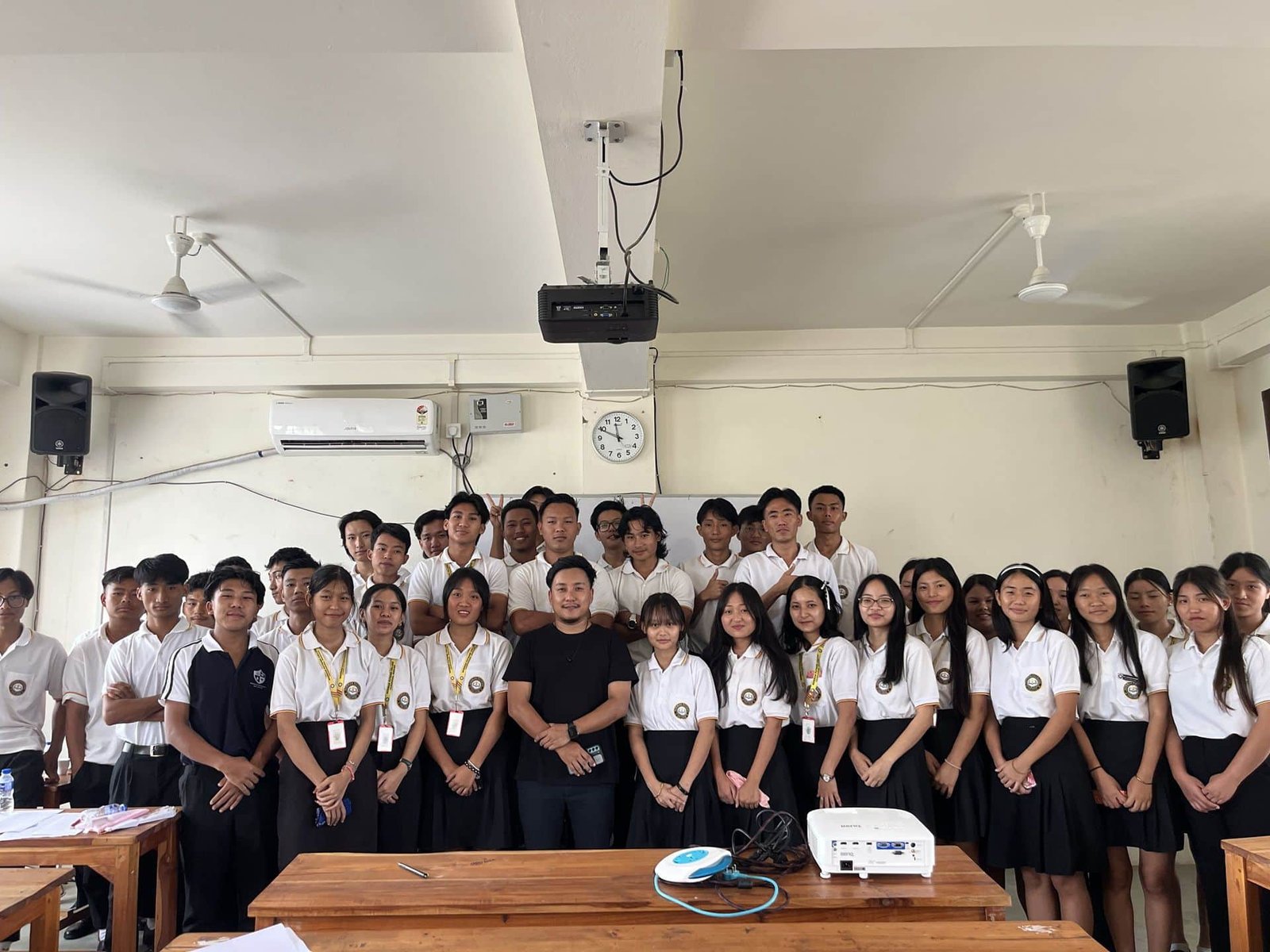 Art class with Sir Bendangmoa LKR- Founder of Longmi, Nagaland